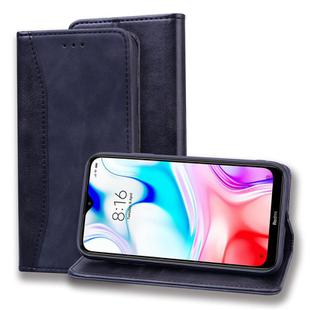 For Xiaomi Redmi 8 Business Stitching Horizontal Flip Leather Case with Double Folding & Bracket & Card Slots & Photo Frame & Wallet(Black)