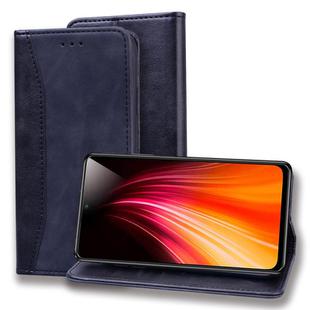 For Xiaomi Redmi Note 8 Pro Business Stitching Horizontal Flip Leather Case with Double Folding & Bracket & Card Slots & Photo Frame & Wallet(Black)