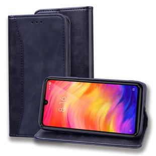 For Xiaomi Redmi Note 7 / Note 7 Pro Business Stitching Horizontal Flip Leather Case with Double Folding & Bracket & Card Slots & Photo Frame & Wallet(Black)