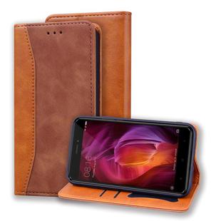 For Xiaomi Redmi Note 4 / Note 4 X Business Stitching Horizontal Flip Leather Case with Double Folding & Bracket & Card Slots & Photo Frame & Wallet(Brown)