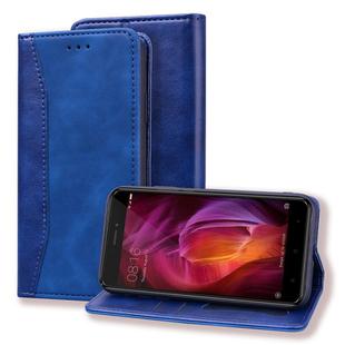 For Xiaomi Redmi Note 4 / Note 4 X Business Stitching Horizontal Flip Leather Case with Double Folding & Bracket & Card Slots & Photo Frame & Wallet(Royal Blue)