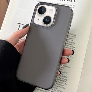 For iPhone 14 Plus Transparent Comfortable Frosted TPU Phone Case(Black)