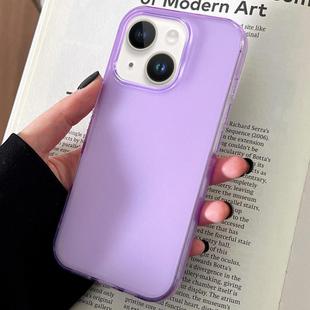 For iPhone 13 Transparent Comfortable Frosted TPU Phone Case(Purple)