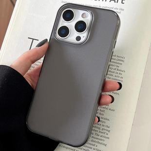 For iPhone 12 Pro Transparent Comfortable Frosted TPU Phone Case(Black)