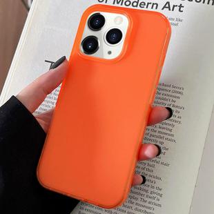 For iPhone 11 Pro Max Transparent Comfortable Frosted TPU Phone Case(Orange)