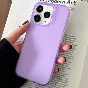 For iPhone 11 Pro Max Transparent Comfortable Frosted TPU Phone Case(Purple)
