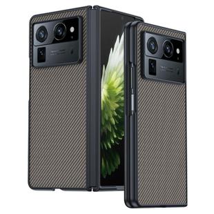 For Tecno Phantom V Fold2 Ultra-thin Carbon Fiber Texture Printing Phone Case(Gold)