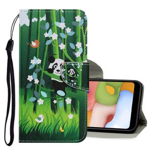For Huawei P Smart(2020) Coloured Drawing Pattern Horizontal Flip PU Leather Case with Holder & Card Slots & Wallet & Lanyard(Panda)