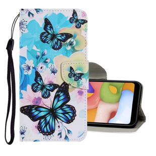 For Huawei P Smart(2020) Coloured Drawing Pattern Horizontal Flip PU Leather Case with Holder & Card Slots & Wallet & Lanyard(Purple Butterfly)