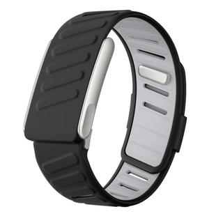 For WHOOP 5.0 Electrocardiogram Silicone Sports Watch Band(Black+Light Grey)