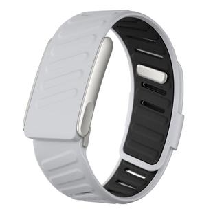 For WHOOP 5.0 Electrocardiogram Silicone Sports Watch Band(Light Grey+Black)