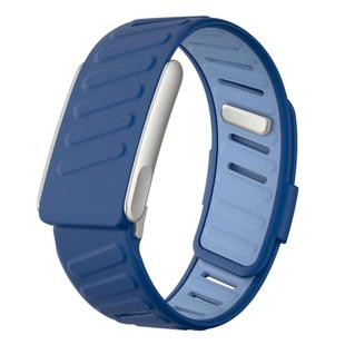 For WHOOP 5.0 Electrocardiogram Silicone Sports Watch Band(Dark Blue+Light Blue)