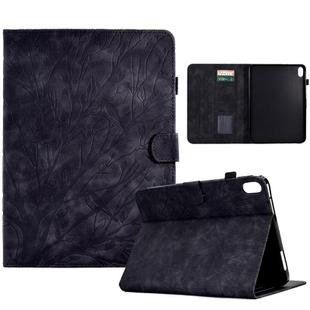 For Xiaomi Redmi Pad 2 Fortune Tree Embossed Leather Smart Tablet Case(Black)