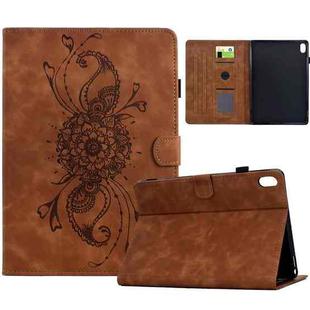 For Xiaomi Redmi Pad 2 Mandala Embossed Smart Leather Tablet Case(Brown)