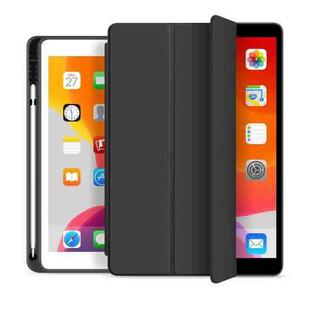 For iPad 10.2 / Air 2019 WIWU 3-folding Horizontal Flip PU Leather Case with Pen Slot & Holder & Wake-up / Sleep Function(Black)
