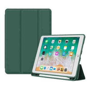 For iPad 10.2 / Air 2019 WIWU 3-folding Horizontal Flip PU Leather Case with Pen Slot & Holder & Wake-up / Sleep Function(Green)