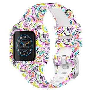 For GarminFit JR3 / Garmin Vivofit JR 3 xDfind Steel Buckle Printed Silicone Watch Band(Facial Makeup)