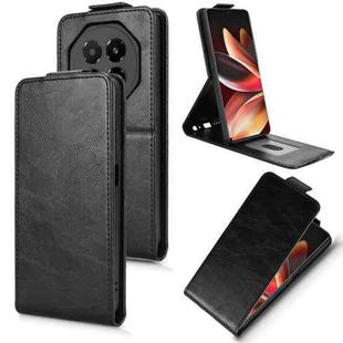 For Meizu Note 16 Magnetic Vertical Flip Leather Phone Case with Buckle(Black)