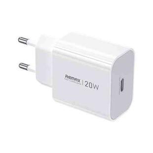 REMAX CA08 PD20W Type-C GaN Fast Charger, EU Plug(White)