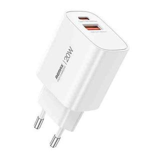 REMAX U187 20W USB and Type-C GaN Fast Charger, Specification:EU Plug(White)