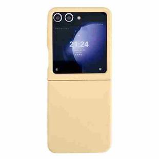 For Samsung Galaxy Z Flip5 Large Window Skin Feel PC Phone Case(Yellow)