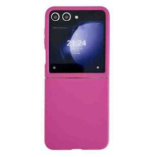 For Samsung Galaxy Z Flip5 Large Window Skin Feel PC Phone Case(Rose Red)
