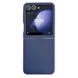 For Samsung Galaxy Z Flip5 Large Window Skin Feel PC Phone Case(Dark Blue)