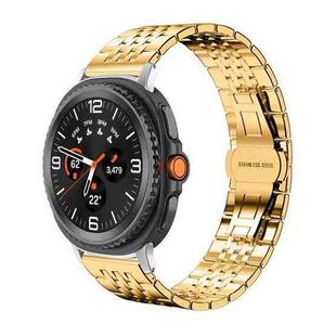 For Samsung Galaxy Watch8 20mm xDfind Seven-bead Solid Stainless Steel Watch Band(Gold)