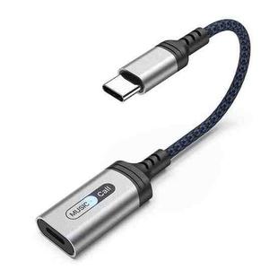 MH-306 USB-C / Type-C to 8 Pin Audio Earphone Adapter with Indicator Light(Blue Grey)