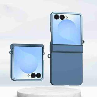 For Samsung Galaxy Z Flip7 5G Integrated Hinge Side Buckle PC Phone Case(Dark Blue Gradient)