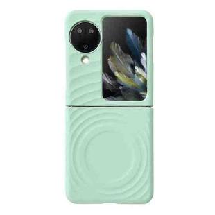 For OPPO Find N3 Flip Wave Texture MagSafe Skin Feel PC Phone Case(Mint Green)