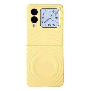 For Huawei nova Flip Wave Texture MagSafe Skin Feel PC Phone Case(Yellow)