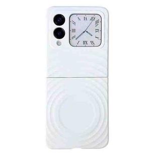For Huawei nova Flip Wave Texture MagSafe Skin Feel PC Phone Case(White)