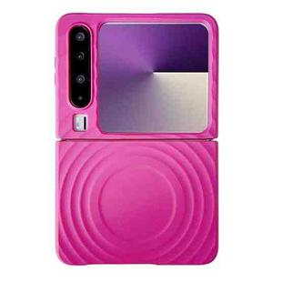 For Huawei Pura X Wave Texture MagSafe Skin Feel PC Phone Case(Rose Red)