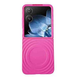 For Xiaomi Mix Flip Wave Texture MagSafe Skin Feel PC Phone Case(Rose Red)