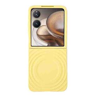 For Xiaomi Mix Flip 2 Wave Texture MagSafe Skin Feel PC Phone Case(Yellow)