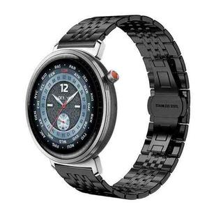 For Honor Watch Fit 22mm xDfind Seven-bead Solid Stainless Steel Watch Band(Black)