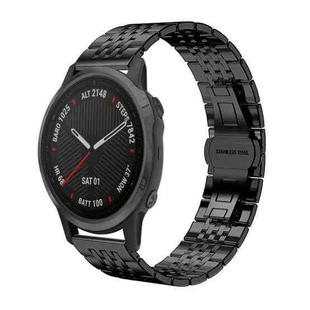 For Garmin Fenix 8/7S/6S/5S 20mm 18mm xDfind Seven-bead Solid Stainless Steel Watch Band(Black)