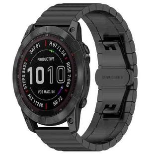 For Garmin Fenix 8/7X/6X/5X 26mm 22mm xDfind One-bead Bamboo Solid Stainless Steel Watch Band(Black)
