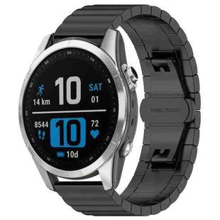 For Garmin Fenix 8/7S/6S/5S 20mm 18mm xDfind One-bead Bamboo Solid Stainless Steel Watch Band(Black)