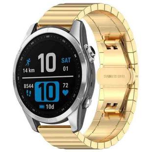 For Garmin Fenix 8/7S/6S/5S 20mm 18mm xDfind One-bead Bamboo Solid Stainless Steel Watch Band(Gold)