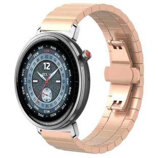 For Honor Watch Fit 22mm xDfind One-bead Bamboo Solid Stainless Steel Watch Band(Rose Gold)