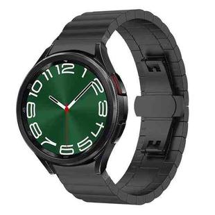 For Samsung Galaxy Watch 7 / 6 / 5 / FE 20mm xDfind One-bead Bamboo Solid Stainless Steel Watch Band(Black)