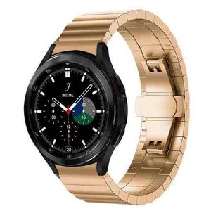 For Samsung Galaxy Watch 7 / 6 / 5 / FE 20mm xDfind One-bead Bamboo Solid Stainless Steel Watch Band(Rose Gold)