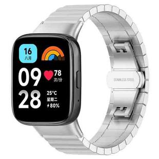 For Redmi Watch 3 Active / Lite 20mm xDfind One-bead Bamboo Solid Stainless Steel Watch Band(Silver)