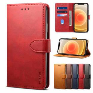 For iPhone 12 mini GUSSIM Business Style Horizontal Flip Leather Case with Holder & Card Slots & Wallet(Red)