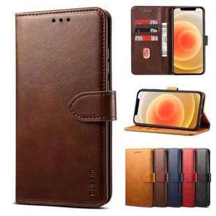For iPhone 12 mini GUSSIM Business Style Horizontal Flip Leather Case with Holder & Card Slots & Wallet(Brown)