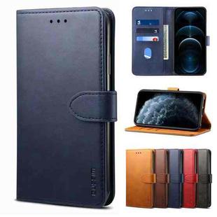 For iPhone 12 Pro Max GUSSIM Business Style Horizontal Flip Leather Case with Holder & Card Slots & Wallet(Blue)