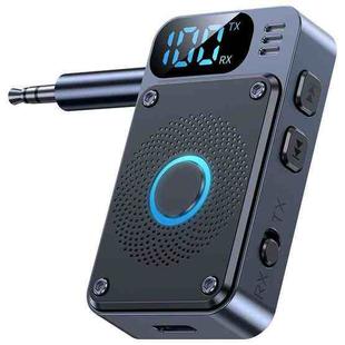 JS2 2 in 1 Car Wireless Audio Adapter 3.5mm Audio Receiver Transmitter(Black)