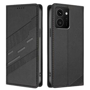 For HMD Skyline Embossed Multi-functional Wallet Retro Leather Phone Case(Black)